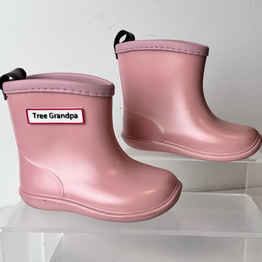 Tree Grandpa Toddler Rain Boots Pink Size 13